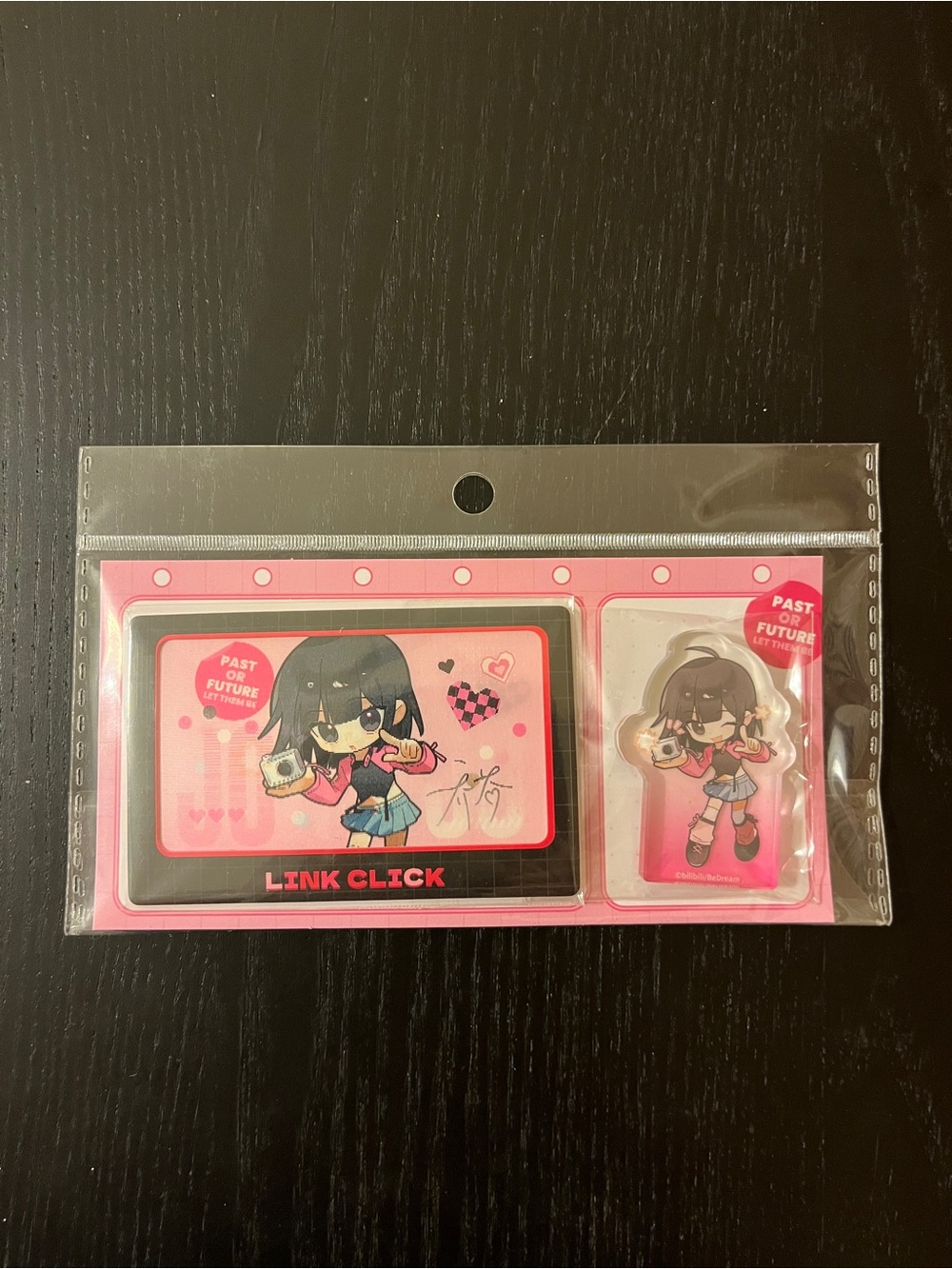 X11 LINK CLICK Q-Version Mini Standee & Card Set Qiao Ling Pink